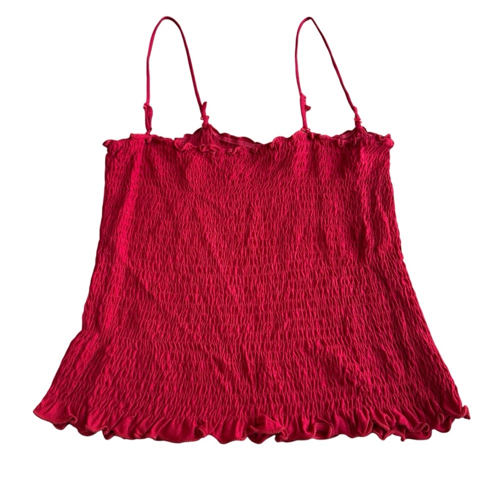 Papaya Women’s Juniors Size L Red Textured Camisole Casual Summer Normcore